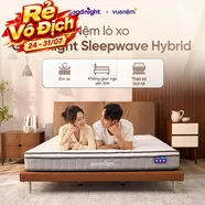 Nệm lò xo Goodnight SleepWave Hybrid (Sleep Wave 4.0) giảm tiếng ồn dày 20cm