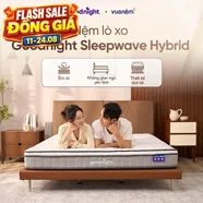 Nệm lò xo Goodnight SleepWave Hybrid (Sleep Wave 4.0) giảm tiếng ồn dày 20cm