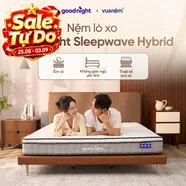 Nệm lò xo Goodnight SleepWave Hybrid (Sleep Wave 4.0) giảm tiếng ồn dày 20cm