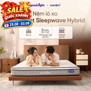 Nệm lò xo Goodnight SleepWave Hybrid (Sleep Wave 4.0) giảm tiếng ồn dày 20cm