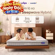 Nệm lò xo Goodnight SleepWave Hybrid (Sleep Wave 4.0) giảm tiếng ồn dày 20cm