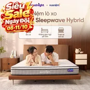 Nệm lò xo Goodnight SleepWave Hybrid (Sleep Wave 4.0) giảm tiếng ồn dày 20cm