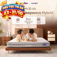 Nệm lò xo Goodnight SleepWave Hybrid (Sleep Wave 4.0) giảm tiếng ồn dày 20cm