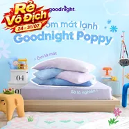 (BST Ngủ Mát) Ruột gối ôm êm ái hiện đại Goodnight Poppy chuẩn công thái học, phù hợp với cơ thể người Việt