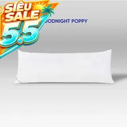 Gối ôm êm ái hiện đại Goodnight Poppy chuẩn công thái học, phù hợp với cơ thể người Việt (BST Ngủ Mát)