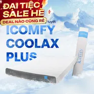 [BST Ngủ Mát] Nệm foam iComfy Coolax Plus Băng Lạnh Đa Tầng Dày 20cm