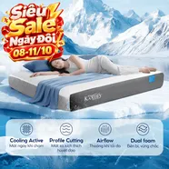 [BST Ngủ Mát] Nệm foam iComfy Coolax Plus Băng Lạnh Đa Tầng Dày 20cm