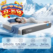 [BST Ngủ Mát] Nệm foam iComfy Coolax Plus Băng Lạnh Đa Tầng Dày 20cm