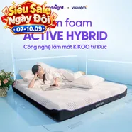 (Phiên bản 2026 - Gấp 3 Kikoo) Nệm foam Mát Lạnh Goodnight Active Hybrid