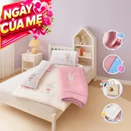 Bộ tấm trải trẻ em đi học Goodnight Deepsleep Thỏ TC002