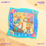 Khăn Goodnight Bandana lụa latin phiên bản linh vật