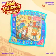 Khăn Goodnight Bandana lụa latin phiên bản linh vật
