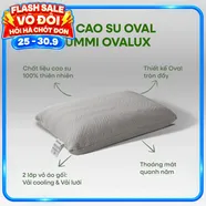 Gối cao su thiên nhiên Gummi Ovalux