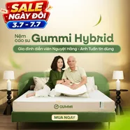 Nệm cao su Gummi Hybrid - công nghệ đa tầng, kháng khuẩn, siêu thoáng mát