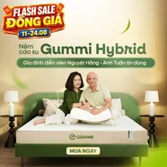 Nệm cao su Gummi Hybrid - công nghệ đa tầng, kháng khuẩn, siêu thoáng mát