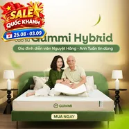 Nệm cao su Gummi Hybrid - công nghệ đa tầng, kháng khuẩn, siêu thoáng mát