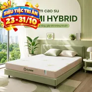 Nệm cao su thiên nhiên Gummi Hybrid - công nghệ đa tầng, kháng khuẩn, siêu thoáng mát