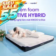 Combo làm mát: Đệm Foam Goodnight Active Hybrid