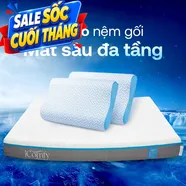 Combo Mát Sâu Đa Tầng: 1 đệm Coolax + 2 gối Nami