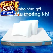 Combo Mát Sâu Đa Tầng 2: 1 đệm Coolax + 2 gối Sofy Air