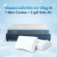 Combo Mát Sâu Đa Tầng 2: 1 đệm Coolax + 2 gối Sofy Air