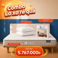 Combo Lò xo siêu tiết kiệm: Đệm lò xo Amando Eco kèm bộ ga chun