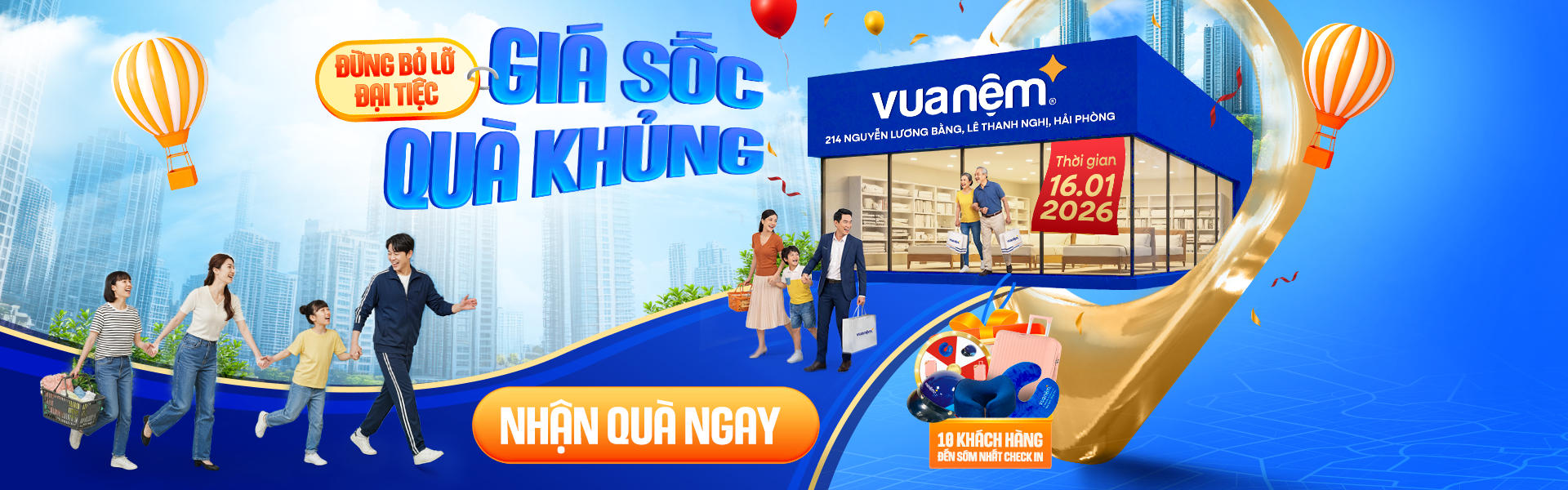 Khai trương vua nệm hải phòng