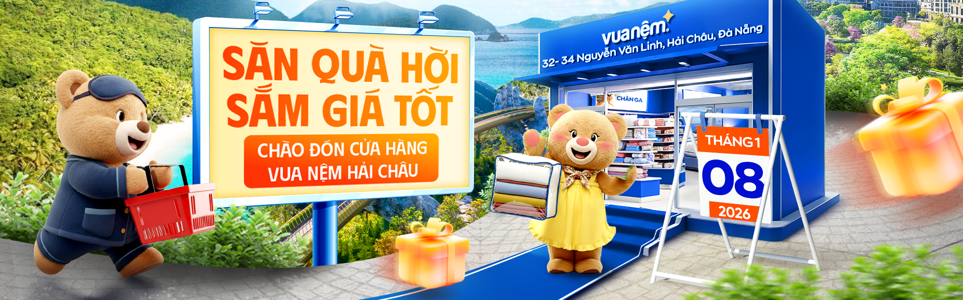 Khai trương vua nệm hải châu