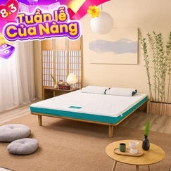 Nệm foam Nhật Bản Aeroflow Standard nâng đỡ cơ thể dày 12cm