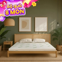 Nệm cao su thiên nhiên Gummi Classic thế hệ mới dày 5/10/15cm