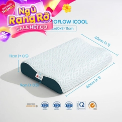 Gối foam Aeroflow iCool làm mát công thái học