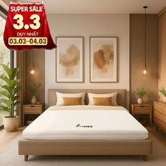 Nệm cao su Gummi 7zones nhập khẩu dày 12cm
