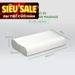 Gối cao su Gummi Contour Massage 100% thiên nhiên công thái học