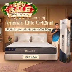 Nệm lò xo Amando Elite Original túi độc lập tiêu chuẩn khách sạn 5 sao dày 23cm