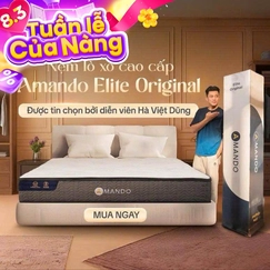 Nệm lò xo Amando Elite Original túi độc lập tiêu chuẩn khách sạn 5 sao dày 23cm