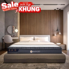 Nệm lò xo túi độc lập Amando Elite Plus giảm tiếng ồn dày 25cm