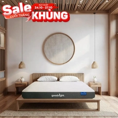 Nệm foam Goodnight Massage 2.0 (Hachi) giảm áp lực dày 15cm