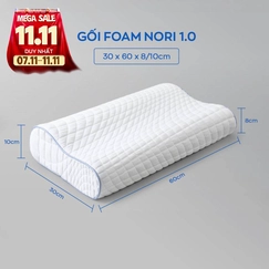 Gối foam Goodnight Nori 1.0 lượn sóng nâng đỡ cổ vai gáy
