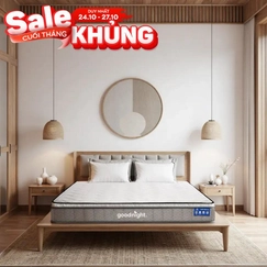 Nệm lò xo Goodnight SleepWave Hybrid (Sleep Wave 4.0) giảm tiếng ồn dày 20cm