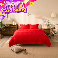 Bộ chăn ga Amando Love ấm áp, sang trọng