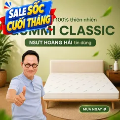 Nệm cao su thiên nhiên Gummi Classic thế hệ mới dày 5/10/15cm