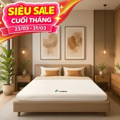 Nệm cao su Gummi 7zones nhập khẩu dày 12cm