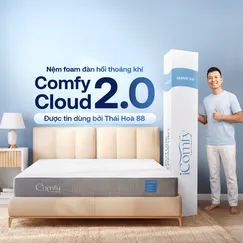 Nệm foam Comfy Cloud 2.0 siêu đàn hồi dày 15cm