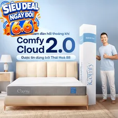 Nệm foam Comfy Cloud 2.0 siêu đàn hồi dày 15cm