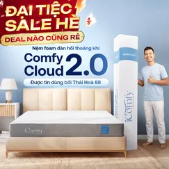 Nệm foam Comfy Cloud 2.0 siêu đàn hồi dày 15cm