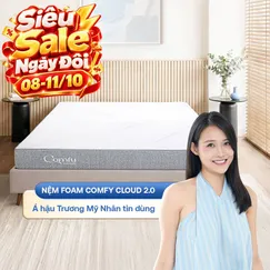 Nệm foam Comfy Cloud 2.0 siêu đàn hồi dày 15cm