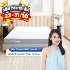 Nệm foam Comfy Cloud 2.0 siêu đàn hồi dày 15cm