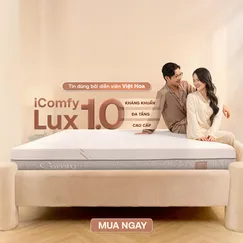 Nệm foam làm mát, kháng khuẩn nâng đỡ 5 vùng Comfy Lux 1.0
