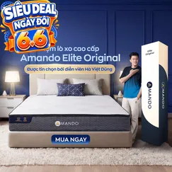 Nệm lò xo Amando Elite Original túi độc lập tiêu chuẩn khách sạn 5 sao dày 23cm
