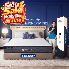 Nệm lò xo Amando Elite Original túi độc lập tiêu chuẩn khách sạn 5 sao dày 23cm